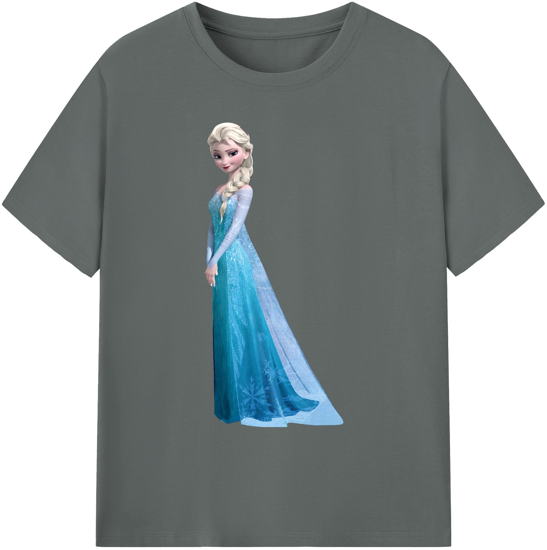 （画像用） アナと雪の女王 アンナ エルサ Frozen Anna Elsa 綿100％ メンズ半袖Tシャツ｜肌触りやわらか＆通気性